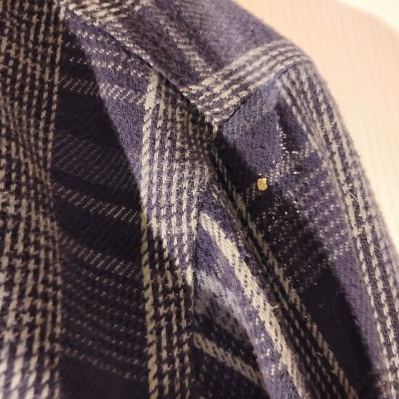 Carhartt flannel shirt jacket shacket mens 3XL XXXL blue plaid vintage 90's Y2K - Picture 5 of 11